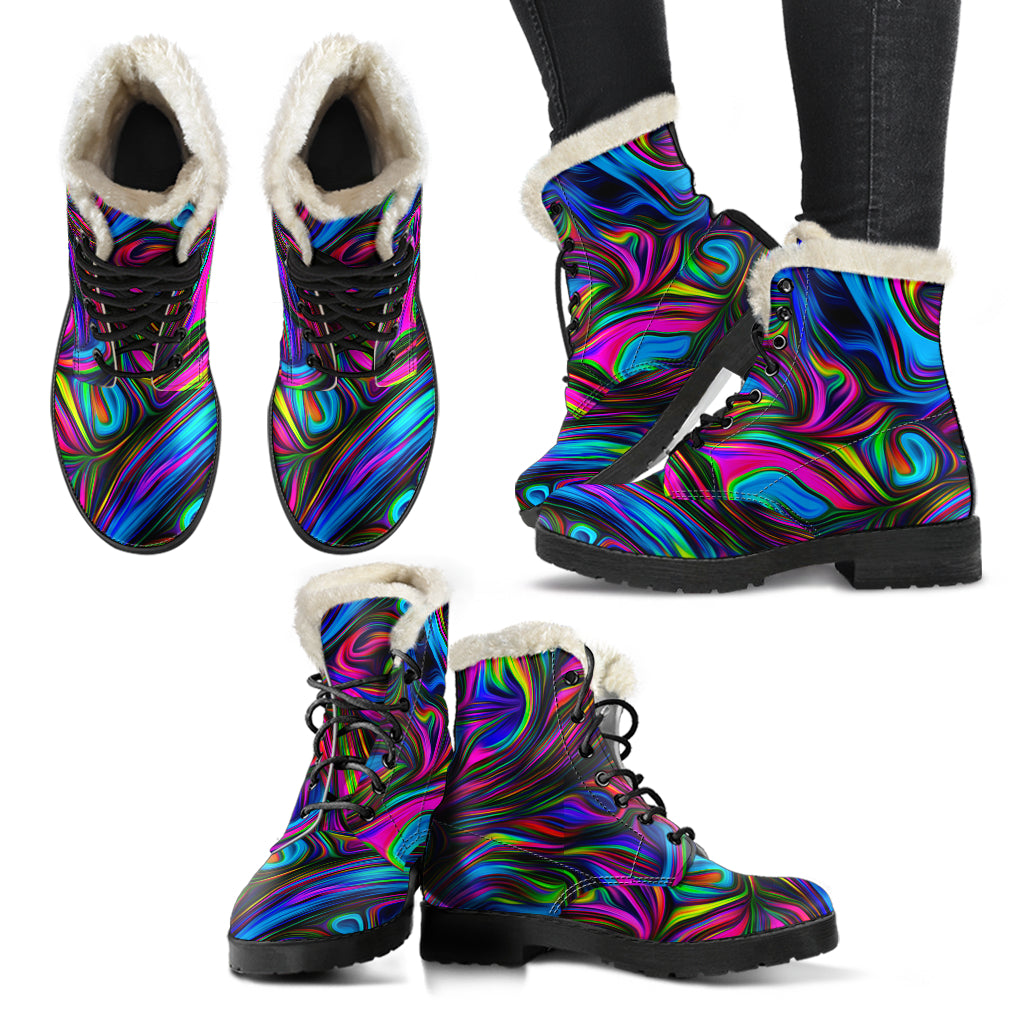 Acid Style Faux Fur Boots