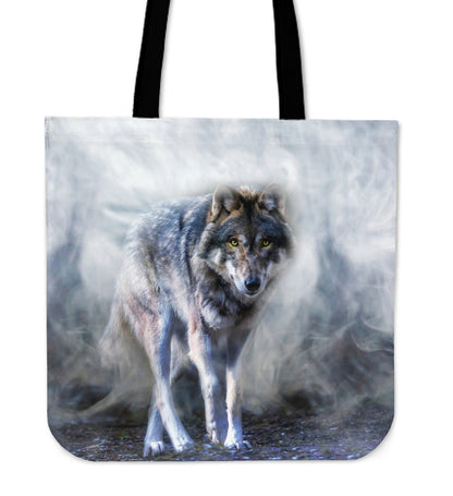 Mystical Wolf Premium Tote Bag | woodation.myshopify.com