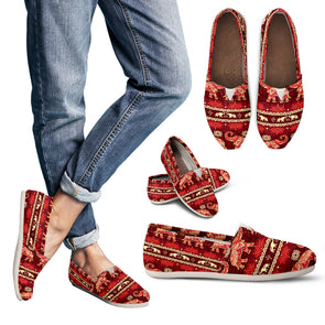 Red Mandala Casual Shoes | woodation.myshopify.com
