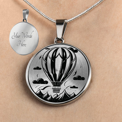 Personalized Hot Air Balloon Necklace