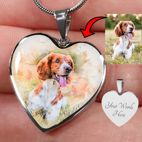 Personalized Dog Portrait Necklace