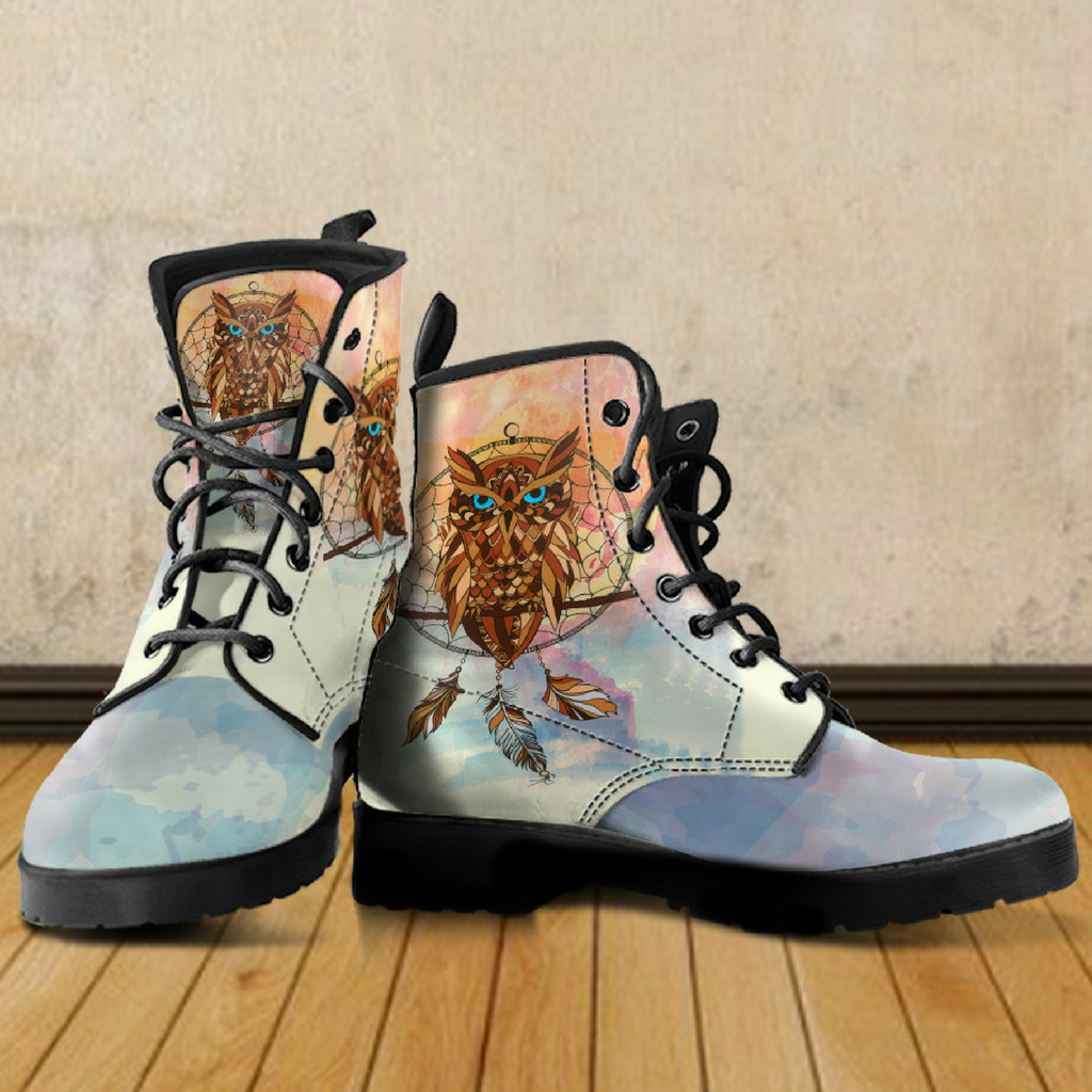 Spiritual Owl Boots | woodation.myshopify.com