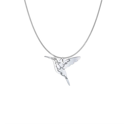 Silver Hummingbird Necklace