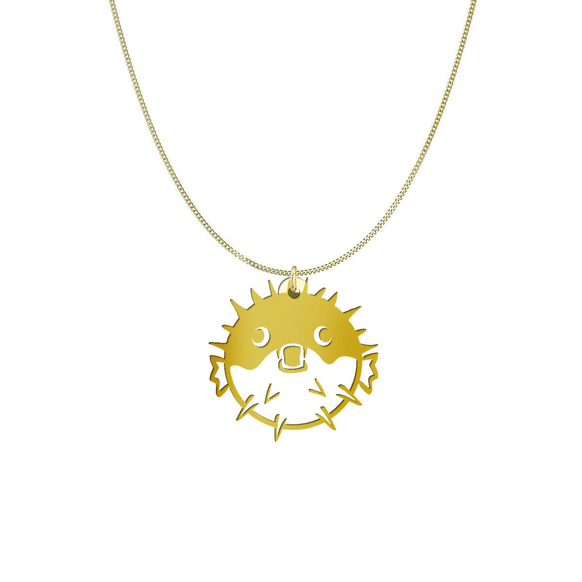 Personalized Puffer Fish Necklace