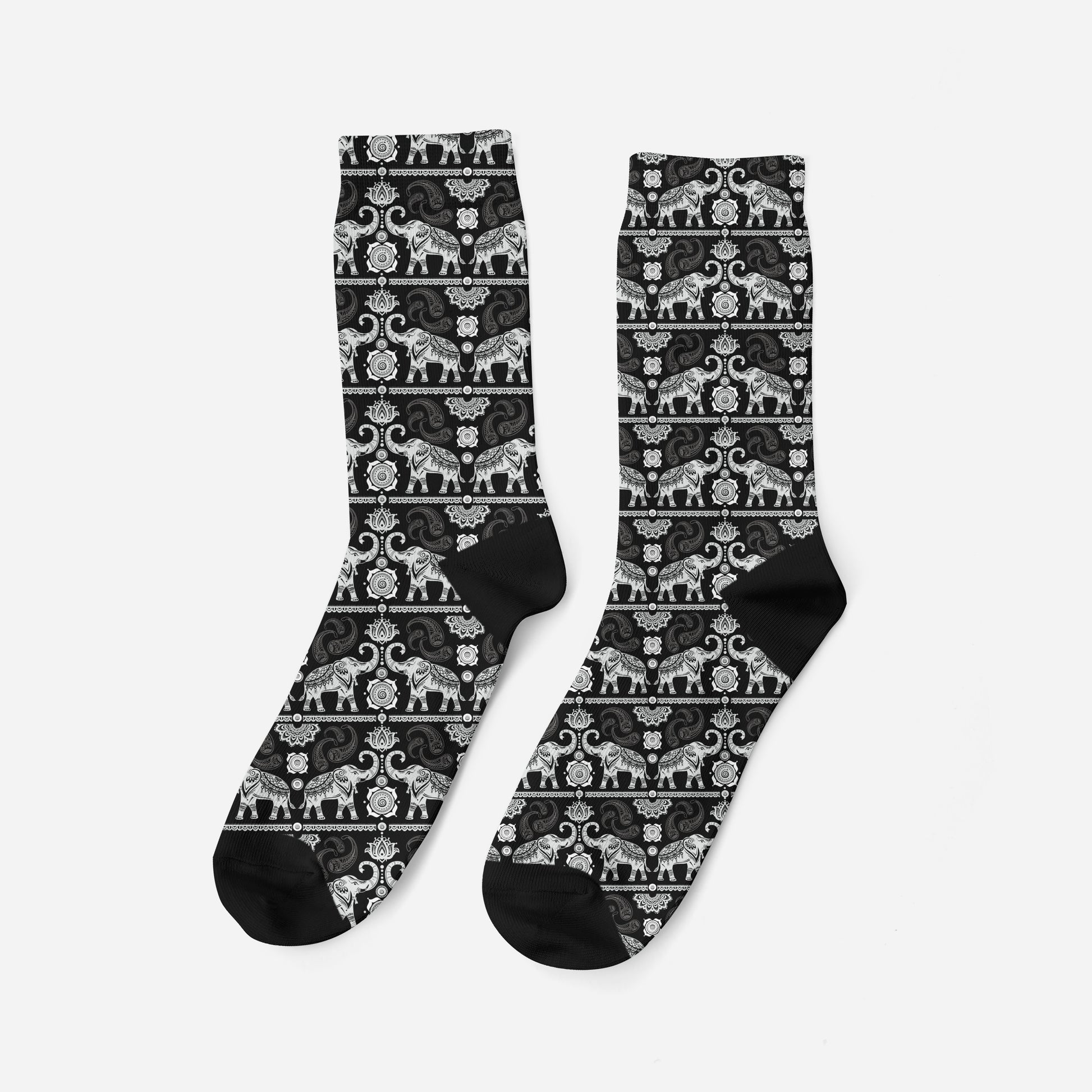 Womens's Grey Mandala Socks | woodation.myshopify.com