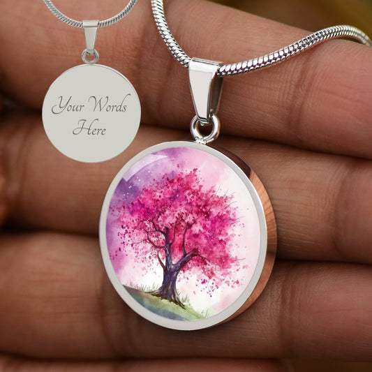 Custom Cherry Blossom Tree Necklace