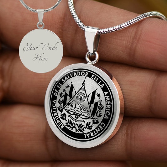 Custom El Salvador Emblem Necklace