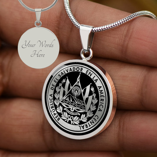 Custom El Salvador Emblem Necklace