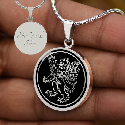 Custom Scottish Lion Emblem Necklace