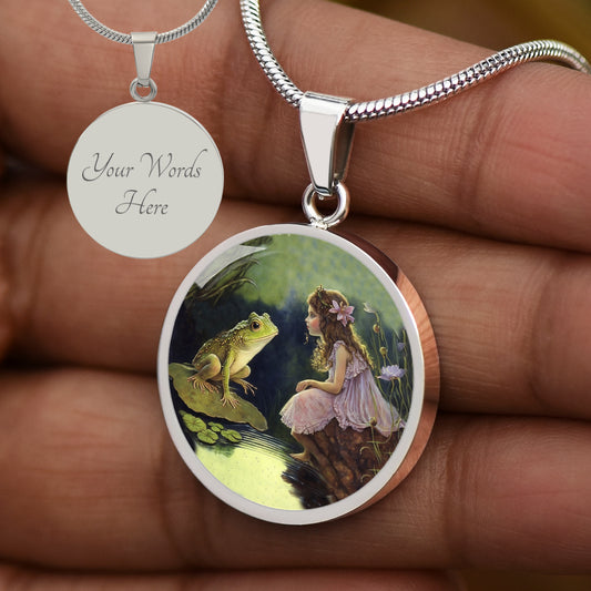 Personalized Fairy And Frog Necklace