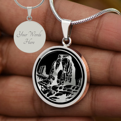 Personalized Arches National Park Necklace