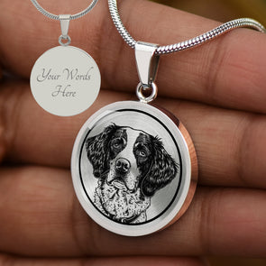 Personalized Brittany Spaniel Necklace