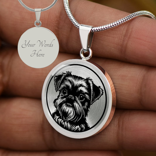 Personalized Brussels Griffon Necklace