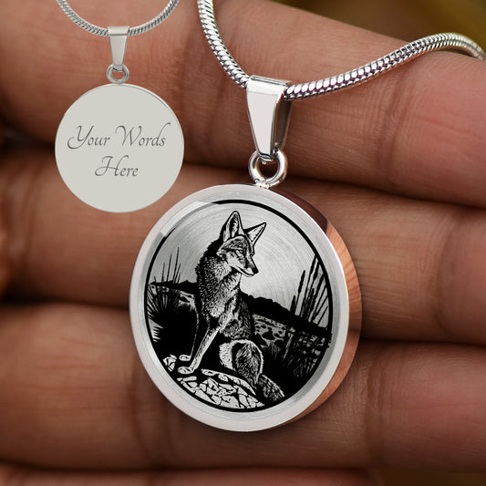 Personalized Coyote Necklace