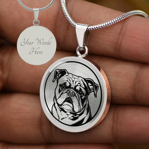 Personalized English Bulldog Necklace