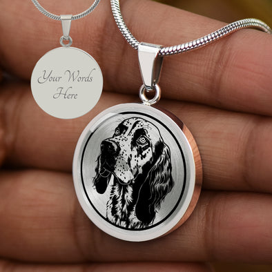Personalized English Setter Necklace