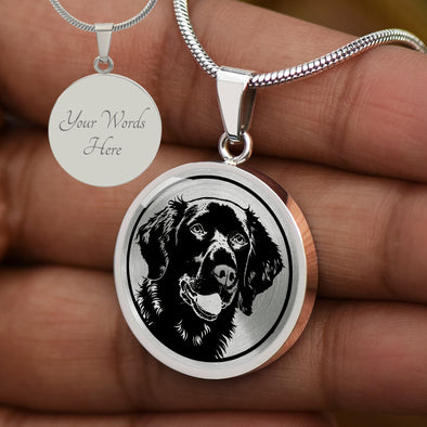 Personalized Flat Coated Retriever Necklace