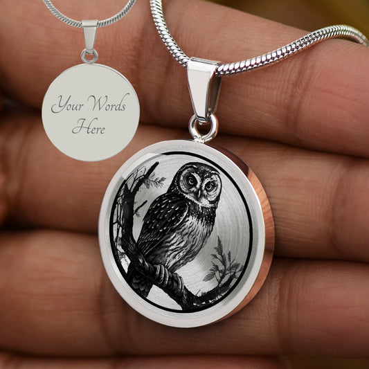 Personalized Owl Necklace