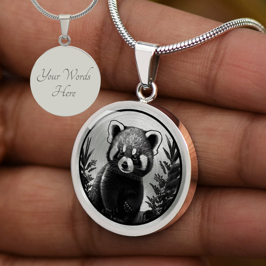 Personalized Red Panda Necklace