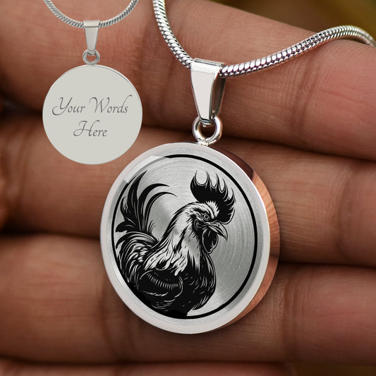Personalized Rooster Necklace