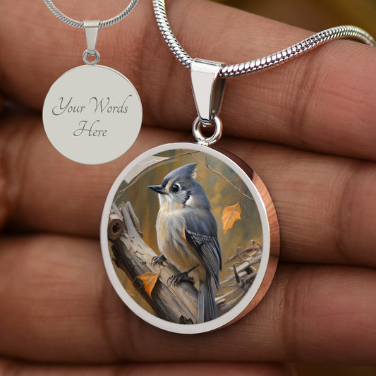 Personalized Titmouse Necklace