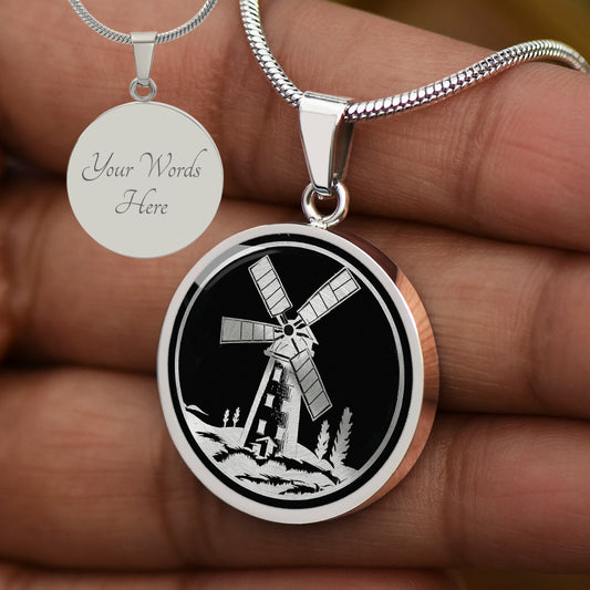 Personalized Windmill Necklace