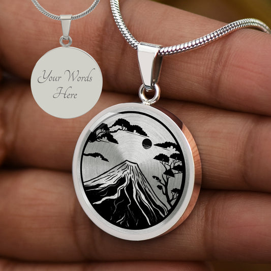 Personalized Mount Fuji Necklace