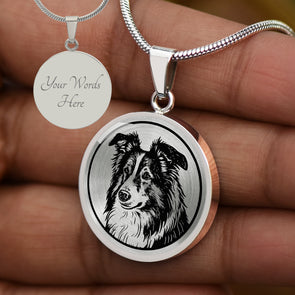 personalized Rough Collie Necklace
