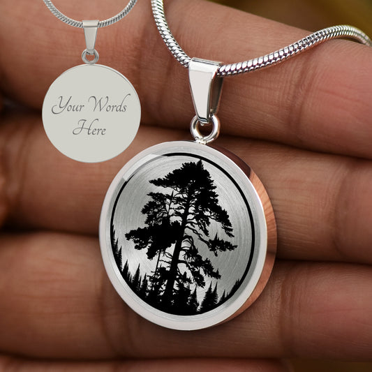 Personalized Redwood Tree Necklace
