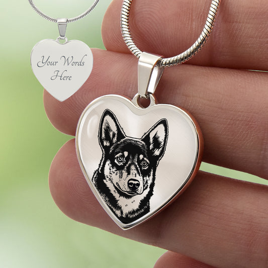 Custom Australian Kelpie Heart Necklace