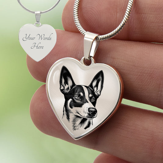 Custom Basenji Heart Necklace