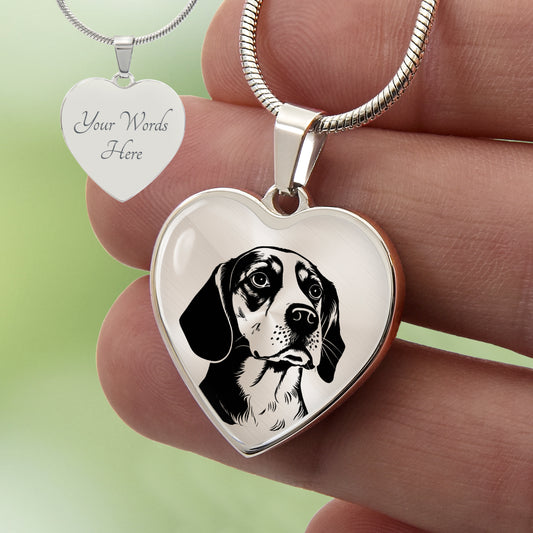 Custom Beagle Heart Necklace