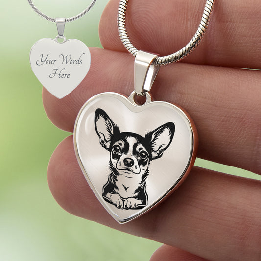 Custom Chihuahua Heart Necklace
