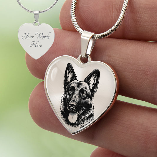 Custom Dutch Shepherd Heart Necklace