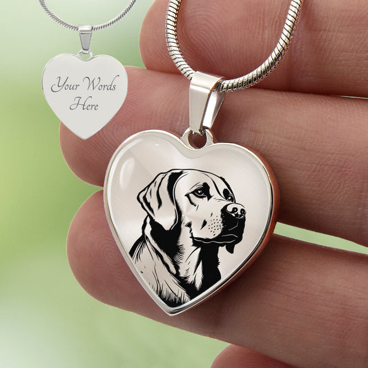 Custom Labrador Heart Necklace