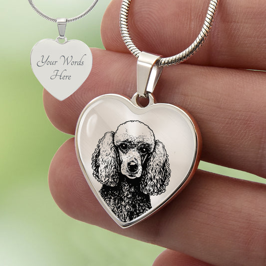 Custom Poodle Heart Necklace