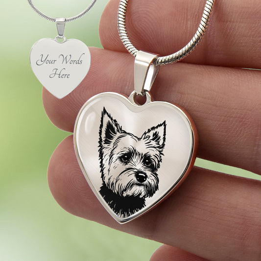 Custom West Highland Terrier Heart Necklace