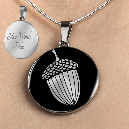 Personalized Acorn Necklace, Acorn Jewelry, Acorn Gift