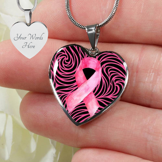 Personalized Breast Cancer Awareness Necklace