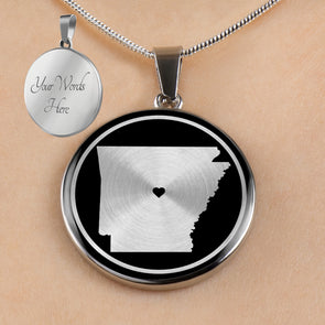 Personalized Arkansas State Necklace