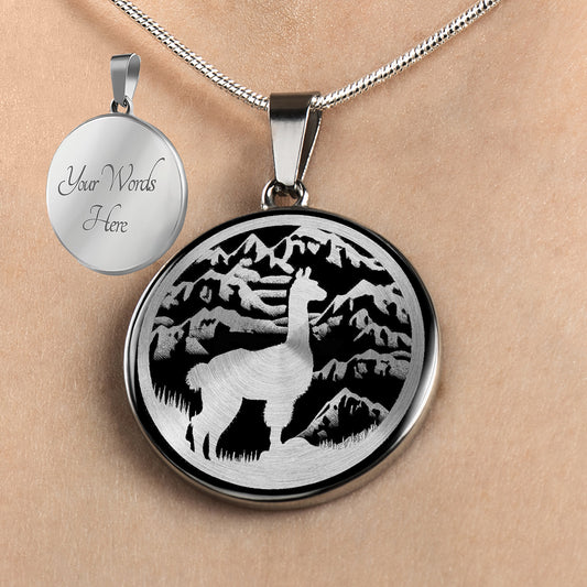 Personalized Alpaca Necklace