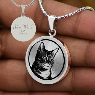 Personalized American Fold Cat Necklace