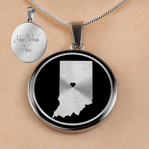 Personalized Indiana State Necklaces