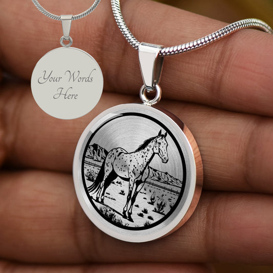 Personalized Appaloosa Horse Necklace
