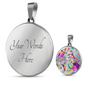Watercolor Hummingbird - Circle Necklace