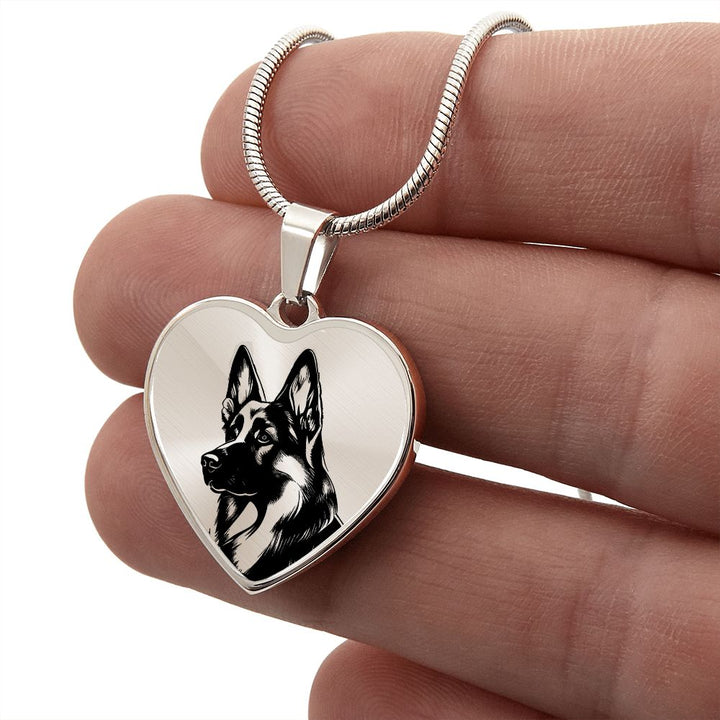 German Shepherd Dog Shaped Charm Necklace in Silver | Animal Jewelry –  DOTOLY