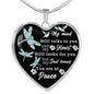 Spiritual Dragonfly - Heart Necklace