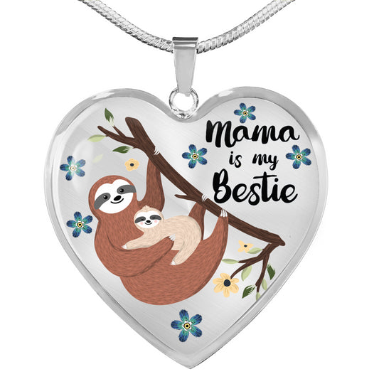 Personalized Sloth Mom Necklace