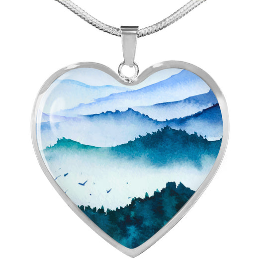 Personalized Blue Ridge Mountain Necklace