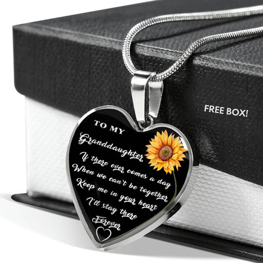 To My Granddaughter - Heart Necklace